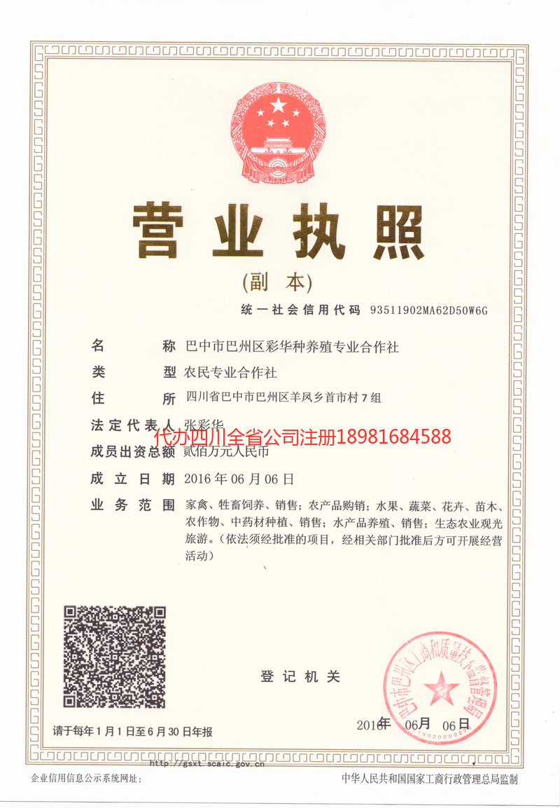 麻城麻城彩华种养殖专业合作社